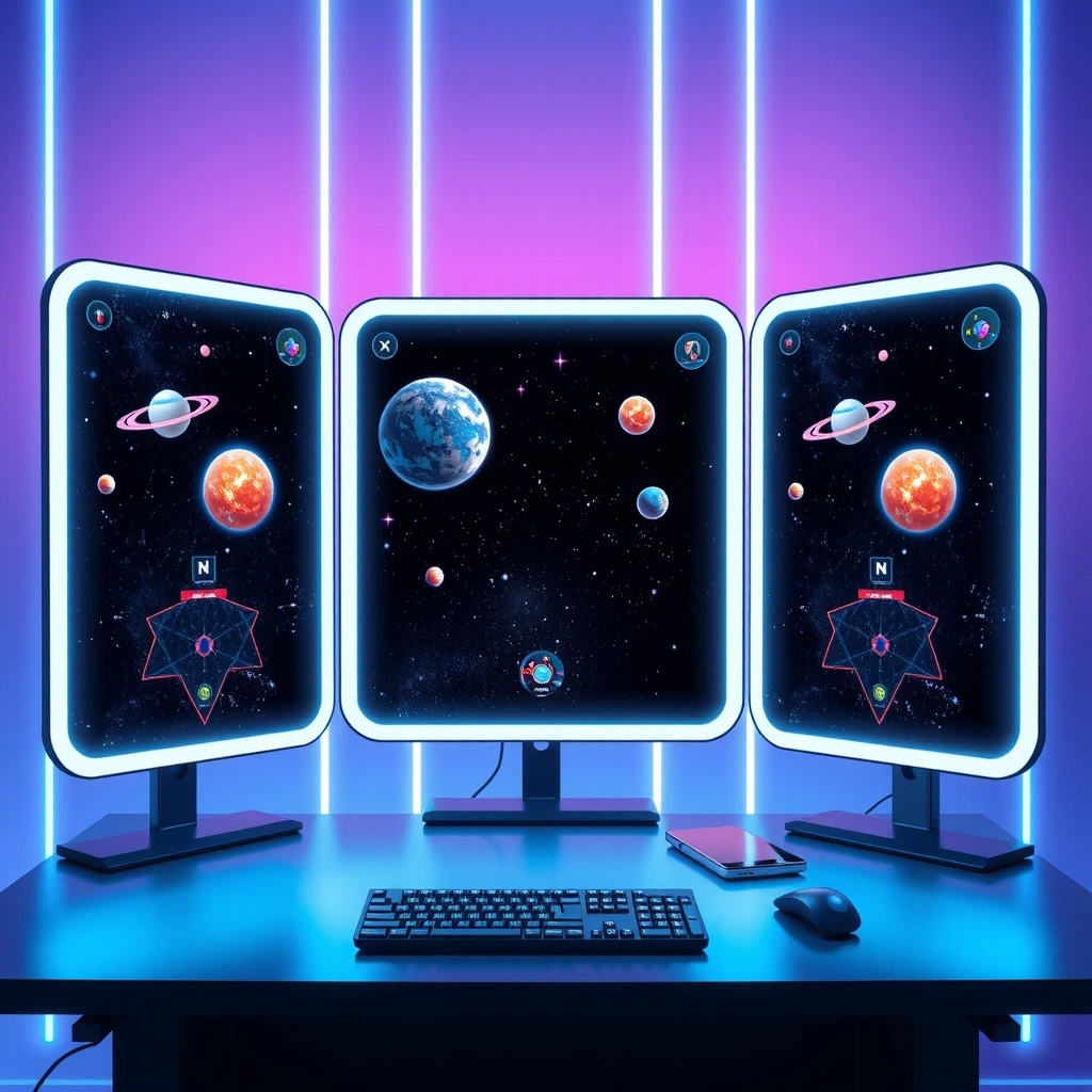 Mobile game development studio hero background